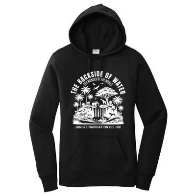 Backside Of Water Cruise Through The Jungle Theme Park Ride Women's Pullover Hoodie