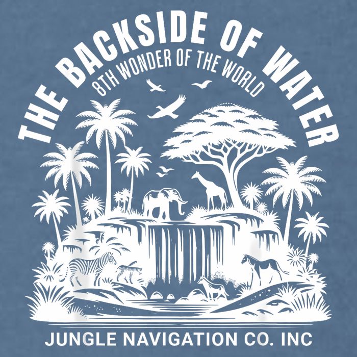 Backside Of Water Cruise Through The Jungle Theme Park Ride Garment-Dyed Sweatshirt