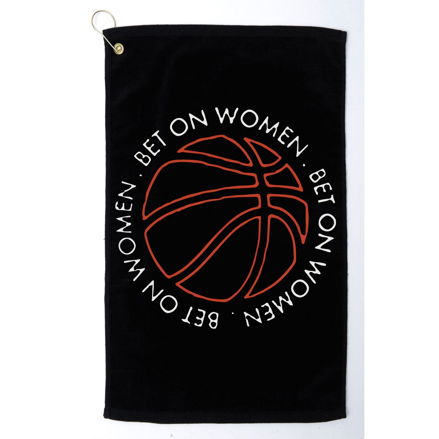 Bet On Women Circle Basketball Golf Towel