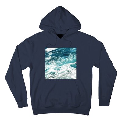 Blue Ocean Waves Hoodie