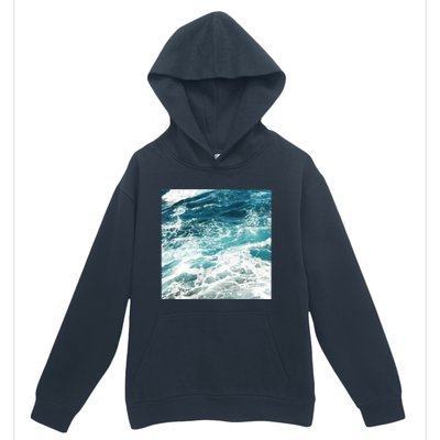 Blue Ocean Waves Urban Pullover Hoodie