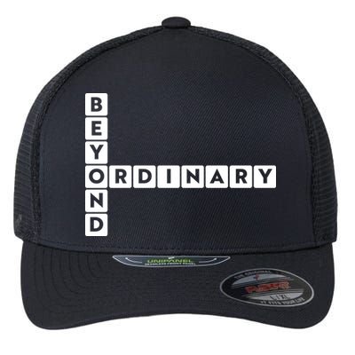 Beyond Ordinary Word Game Style Flexfit Unipanel Trucker Cap