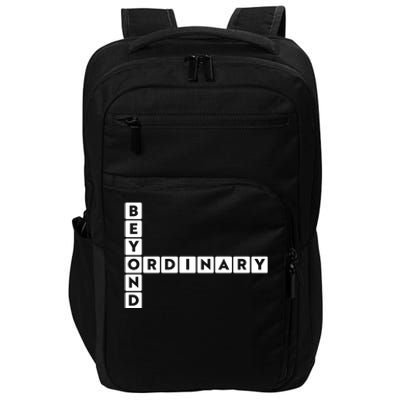 Beyond Ordinary Word Game Style Impact Tech Backpack