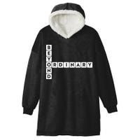 Beyond Ordinary Word Game Style Hooded Wearable Blanket