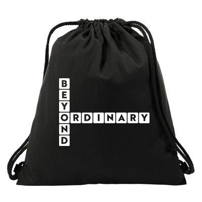 Beyond Ordinary Word Game Style Drawstring Bag