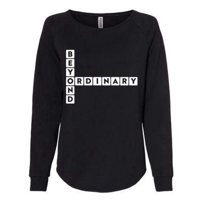 Beyond Ordinary Word Game Style Womens California Wash Sweatshirt