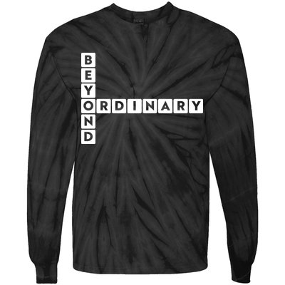 Beyond Ordinary Word Game Style Tie-Dye Long Sleeve Shirt