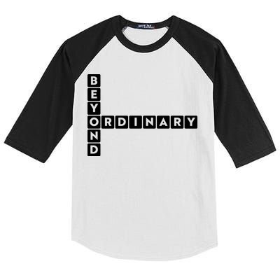 Beyond Ordinary Word Game Style Kids Colorblock Raglan Jersey