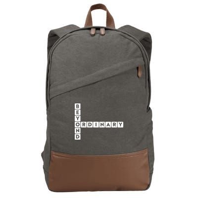 Beyond Ordinary Word Game Style Cotton Canvas Backpack