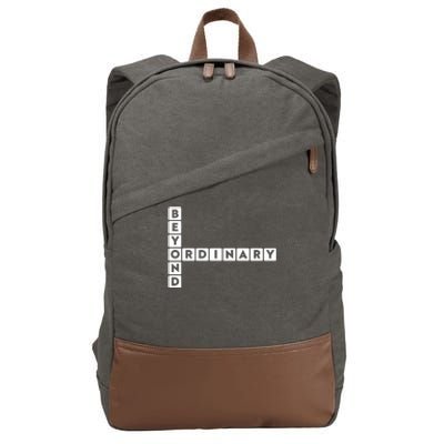 Beyond Ordinary Word Game Style Cotton Canvas Backpack