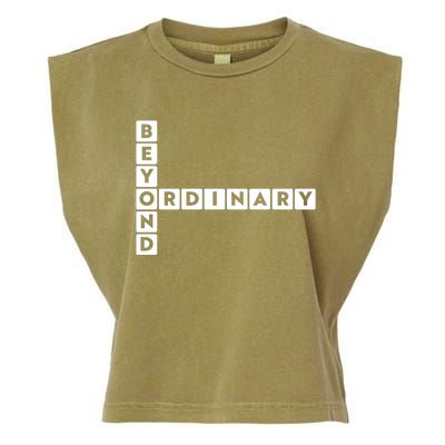 Beyond Ordinary Word Game Style Garment-Dyed Women's Muscle Tee