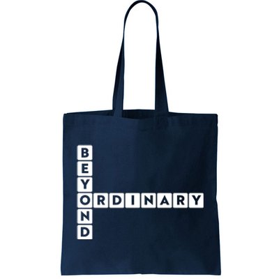 Beyond Ordinary Word Game Style Tote Bag