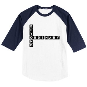 Beyond Ordinary Word Game Style Baseball Sleeve Shirt