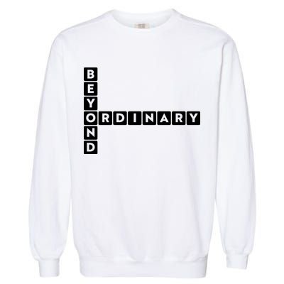 Beyond Ordinary Word Game Style Garment-Dyed Sweatshirt