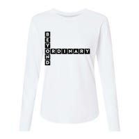 Beyond Ordinary Word Game Style Womens Cotton Relaxed Long Sleeve T-Shirt