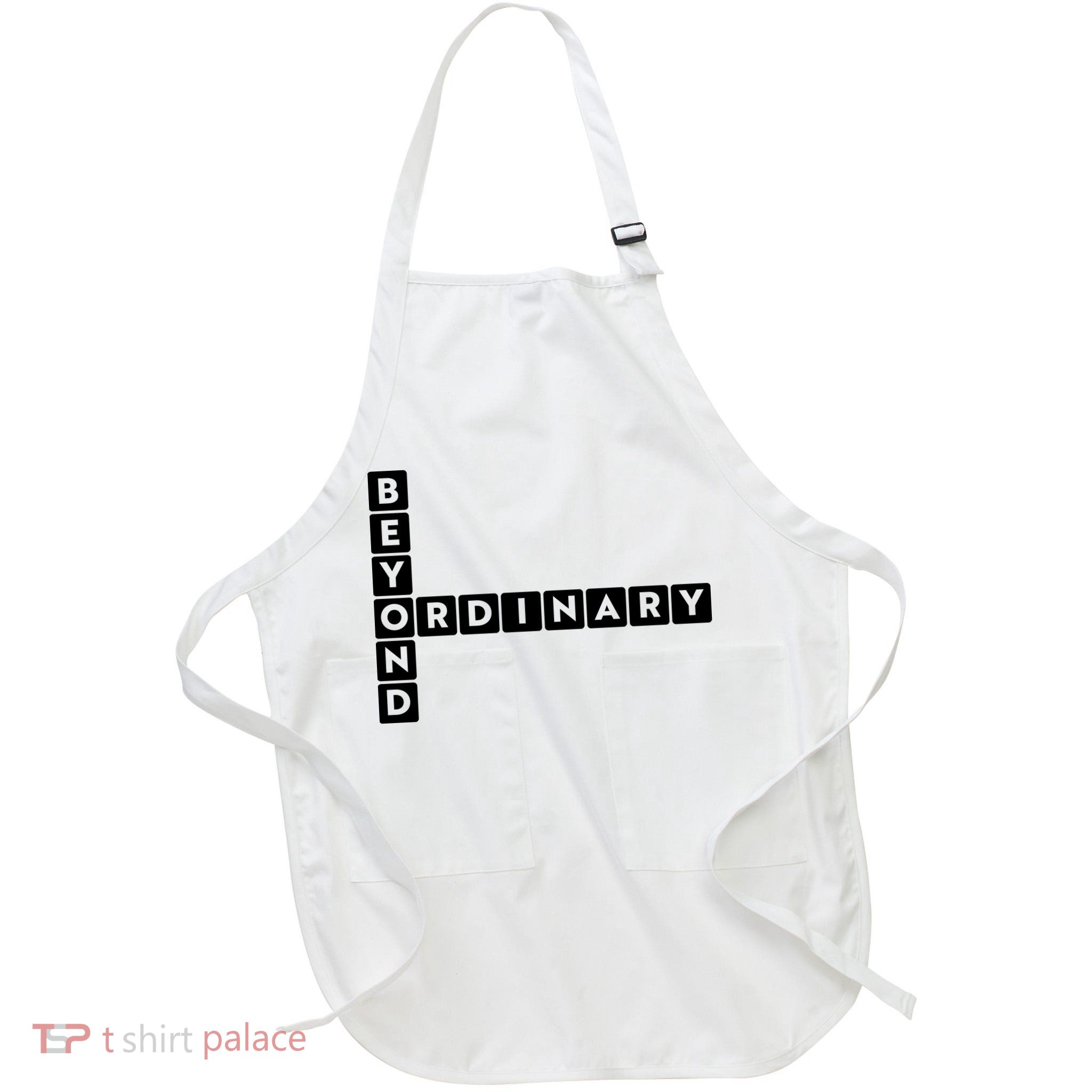 Beyond Ordinary Word Game Style Full-Length Apron With Pockets