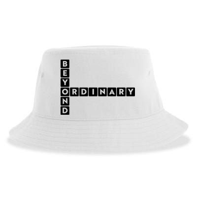 Beyond Ordinary Word Game Style Sustainable Bucket Hat