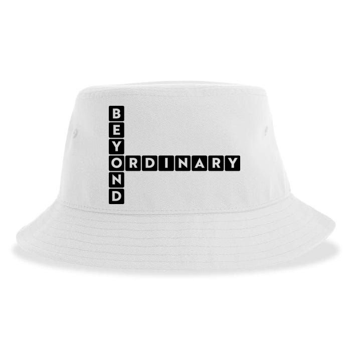 Beyond Ordinary Word Game Style Sustainable Bucket Hat
