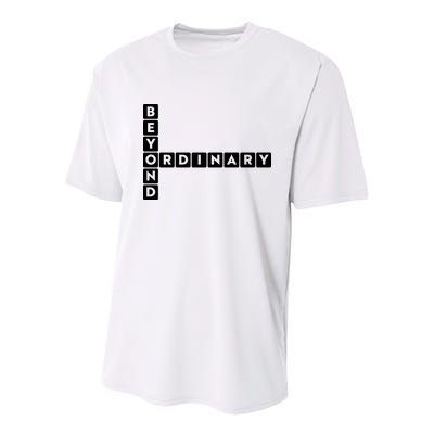 Beyond Ordinary Word Game Style Youth Performance Sprint T-Shirt