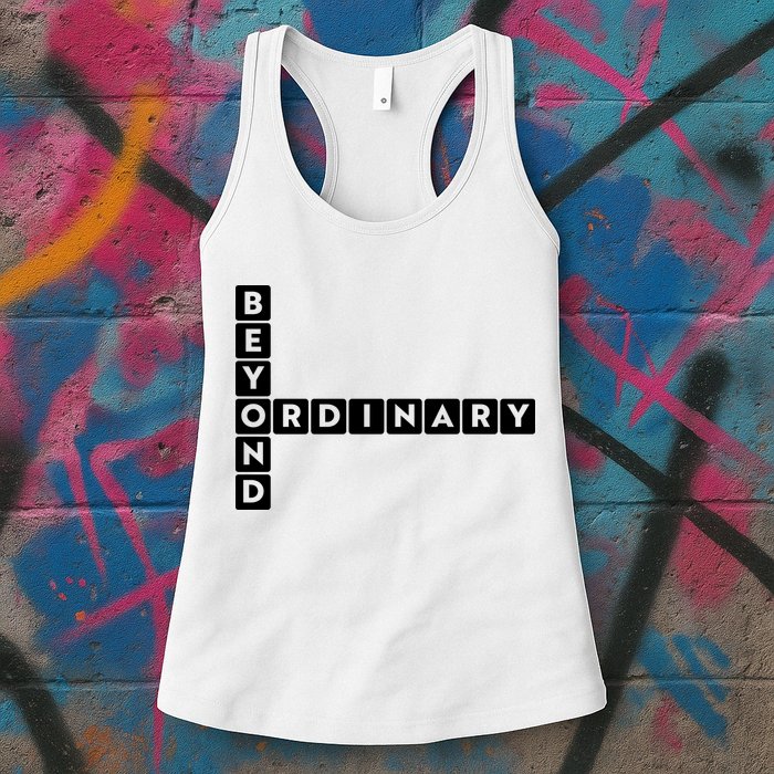 Beyond Ordinary Word Game Style Womens Tank Top