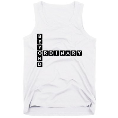 Beyond Ordinary Word Game Style Tank Top