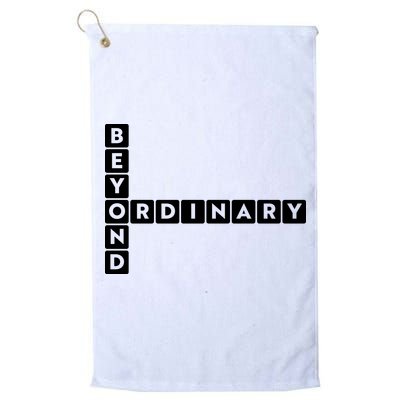 Beyond Ordinary Word Game Style Golf Towel