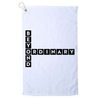 Beyond Ordinary Word Game Style Golf Towel