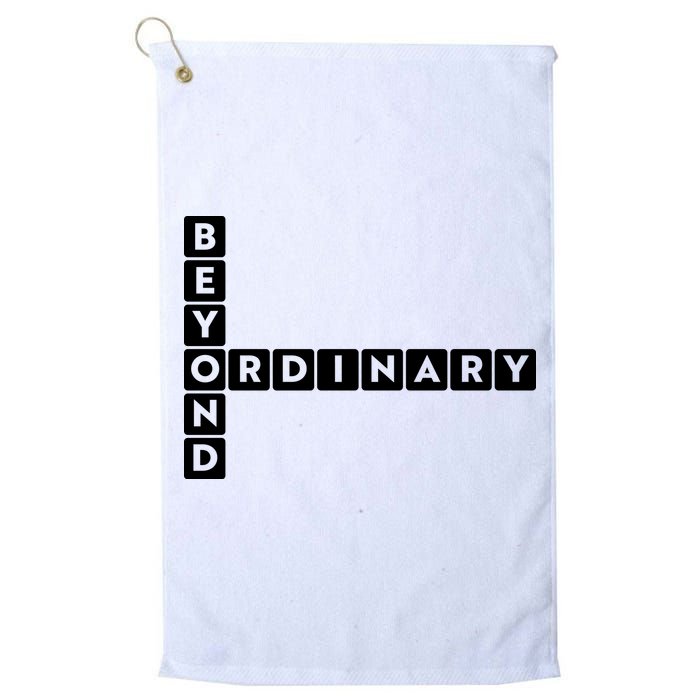 Beyond Ordinary Word Game Style Golf Towel