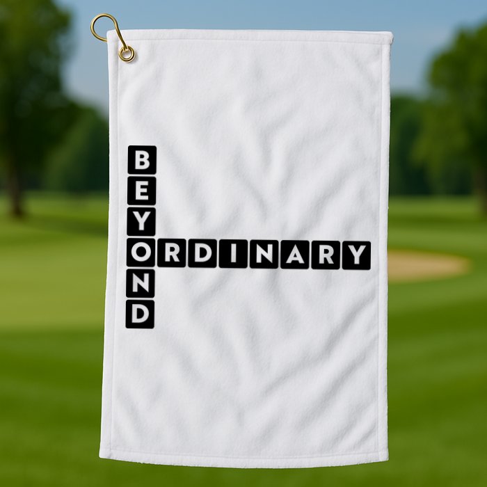 Beyond Ordinary Word Game Style Golf Towel