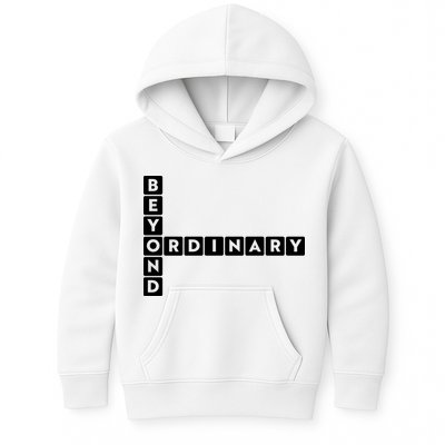 Beyond Ordinary Word Game Style Kids Hoodie