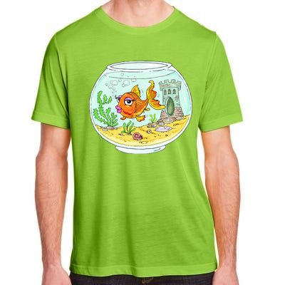 Bowl with Goldfish Cartoon Adult ChromaSoft Performance T-Shirt