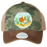 Bowl with Goldfish Cartoon Legacy Tie Dye Trucker Hat