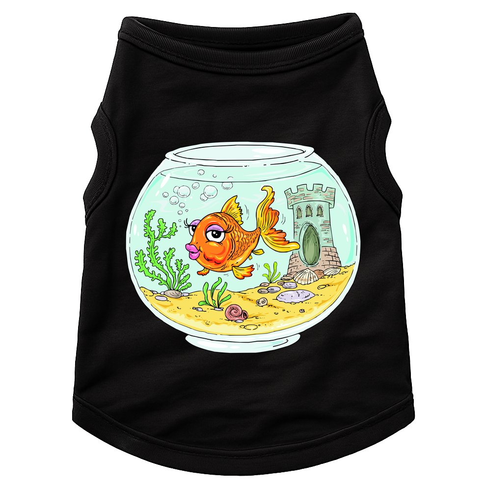 Bowl with Goldfish Cartoon Doggie Tank