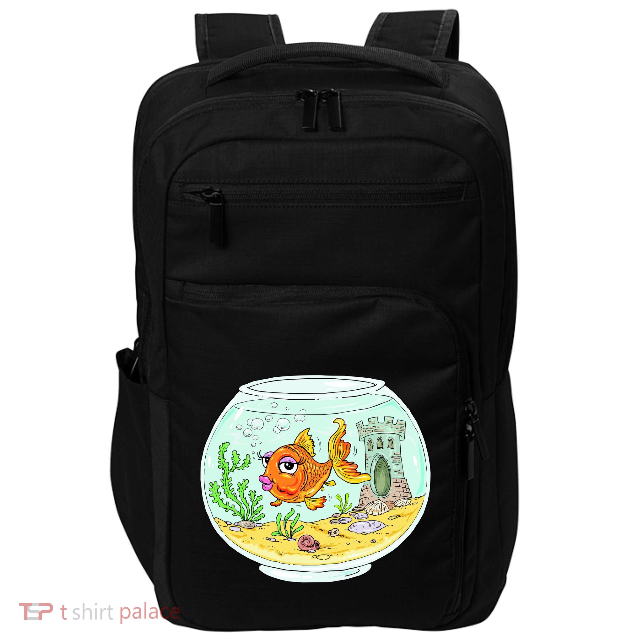 Bowl with Goldfish Cartoon Impact Tech Backpack