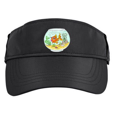Bowl with Goldfish Cartoon Adult Drive Performance Visor