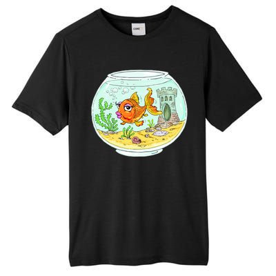 Bowl with Goldfish Cartoon Tall Fusion ChromaSoft Performance T-Shirt