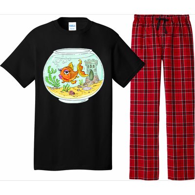 Bowl with Goldfish Cartoon Pajama Set