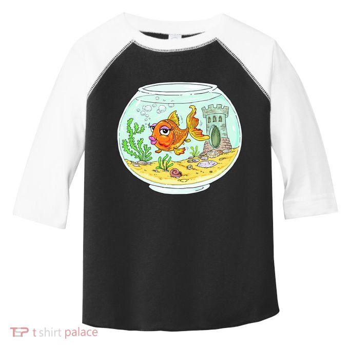 Bowl with Goldfish Cartoon Toddler Fine Jersey T-Shirt