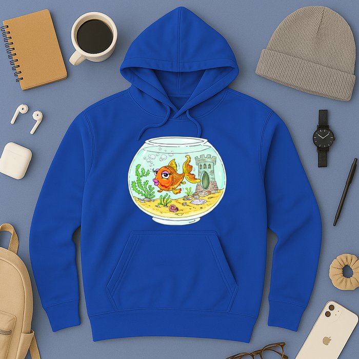Bowl with Goldfish Cartoon Hoodie