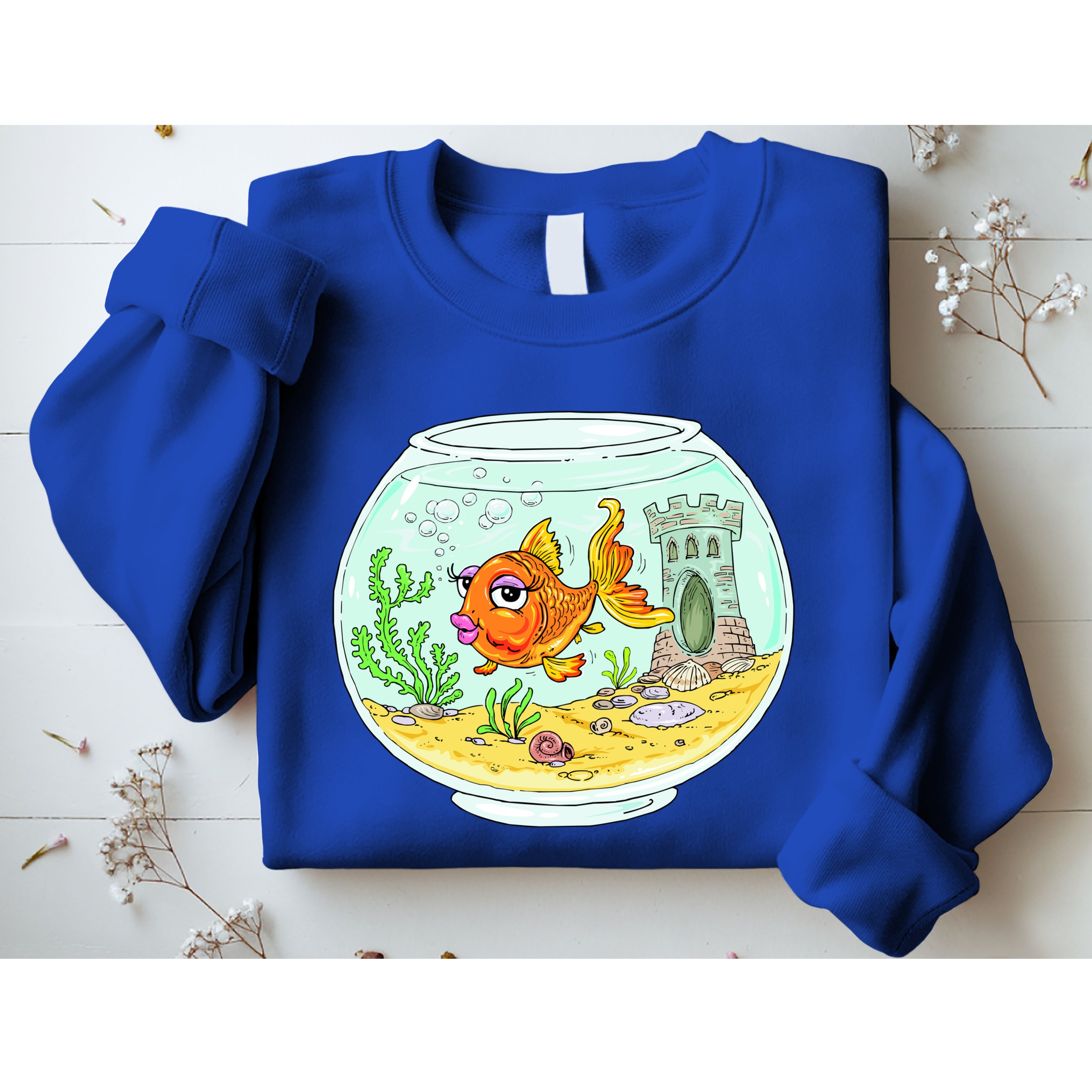 Bowl with Goldfish Cartoon Sweatshirt