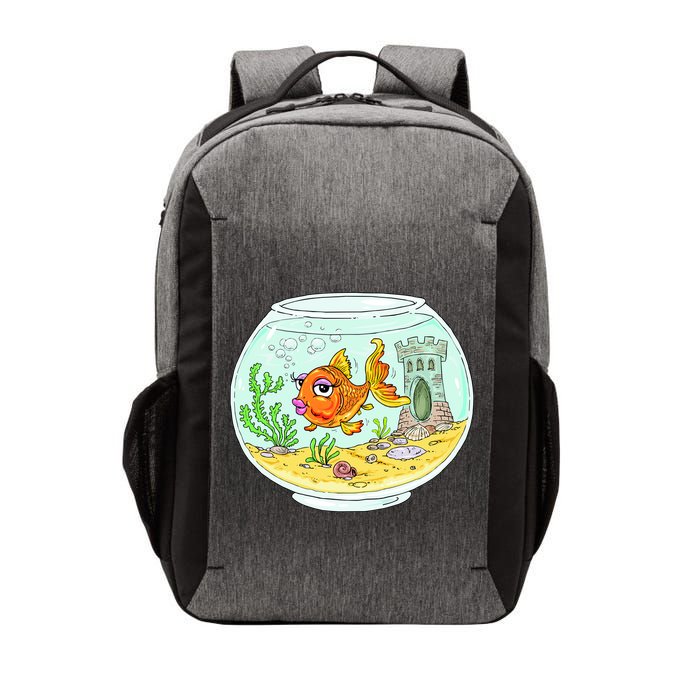 Bowl with Goldfish Cartoon Vector Backpack
