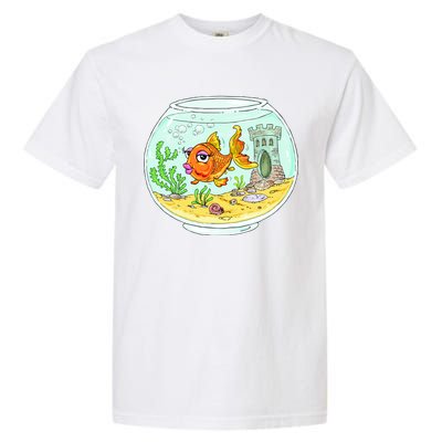 Bowl with Goldfish Cartoon Garment-Dyed Heavyweight T-Shirt