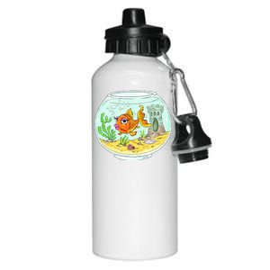 Bowl with Goldfish Cartoon Aluminum Water Bottle