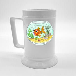 Bowl with Goldfish Cartoon Beer Stein