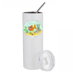 Bowl with Goldfish Cartoon Stainless Steel Tumbler