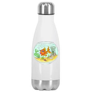 Bowl with Goldfish Cartoon Stainless Steel Insulated Water Bottle