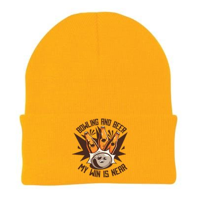 Bowling And Beer Knit Cap Winter Beanie