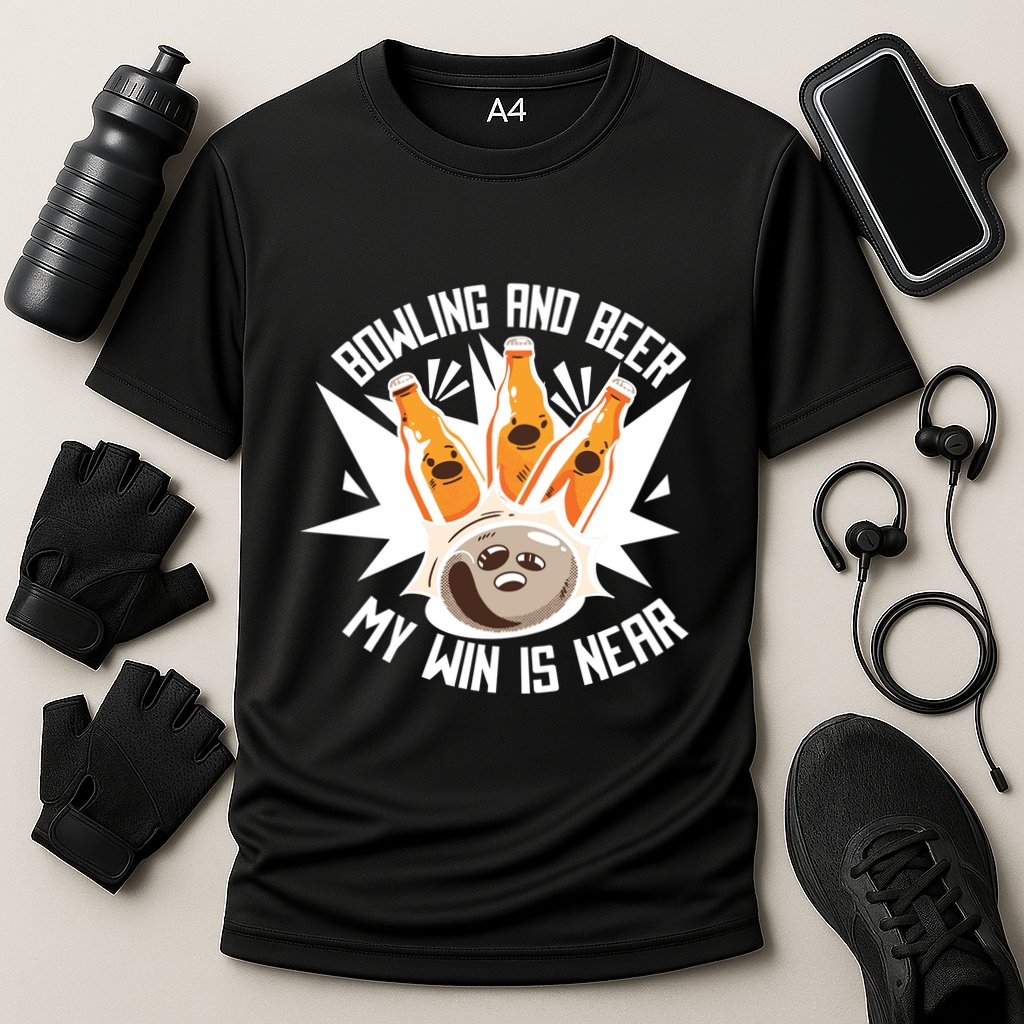 Bowling And Beer Performance Shirt