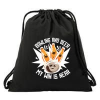 Bowling And Beer Drawstring Bag