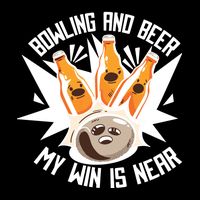 Bowling And Beer Drawstring Bag